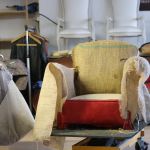 fauteuil club refection cuir rouge relook nîmes