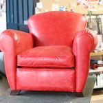 changement de cuir sur fauteuil club